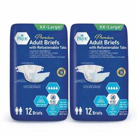 Mpr-90665 Med Pride Adult Briefs Xxl Maximum Absorbency Refastenable Tab Diapers 24 48ct