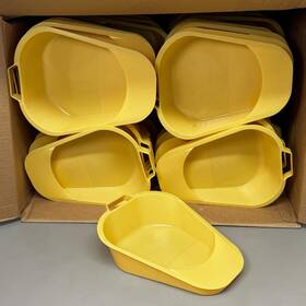 H100-05 Medegen Medical Products 50 Pack Large Fracture Bedpan Single Use Gold