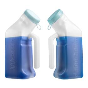 Medflow 860010909218 Urinals For Men Spill Proof Portable Pee Bottles With Glow In The Dark Lid 34