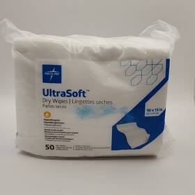 Medline 080126283518 New Ultrasoft Disposable Cleansing Wipes Gentle Skin Care 10x13 Pack