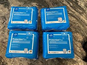 Medline 080196743967 Protection Plus Medium Adult Diapers Underwear Maximum Absorbency 4 Pack
