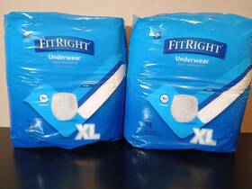 Medline 080196753539 Fit Right Adult Underwear 28 Count Ultra Absorbency Pull Up Brief Size Xl New