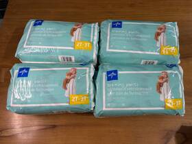 2t-3t Medline 080196762968 Disposable Training Pants Size 68 Count 38 Lbs New Pull Ups