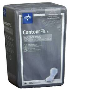 Medline 208882773467 Contour Plus Bladder Control Pads - Moderate 28 Count Pack