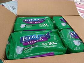 Medline 705020617596 4 Packs Of 20 Fitright Ultra Briefs X-large Qty 80