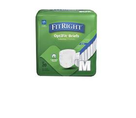 Medline 705020619521 Fitright Ultra Medium Adult Diapers 20 Count Heavy Absorbency Incontinence Pr