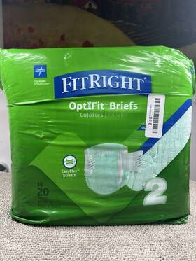 Medline 888277330316 Fitright Optifit Briefs Ultra 2 Easy Flex Stretch Midline