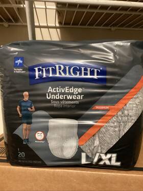 Medline 888277715687 Fitright For Men 20ct L/xl Activedge Incontinence Underwear