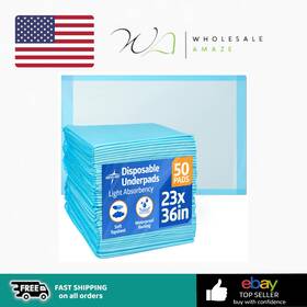 C451948207 Medline Quilted Basic Disposable Blue Underpad 23 Inch X 36 For Incontinence