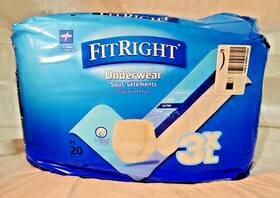 Medline C808577243 Fitright Adult Incontinence Underwear Heavy Absorbency 3x-large 75 Inch -94 Waist
