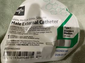 Dynd23402 Medline Lot Of 29 - Exo-cath External Catheters 29mm Medium Size