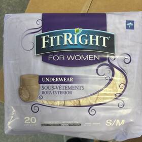Fit23wsmz Medline Fitright Incontinence Underwear For Women Disposable - Qty 80