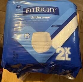 Fit700az Medline New Fitright Adult Incontinence Underwear Absorbency 2xl 68-80 Inch 20 Count