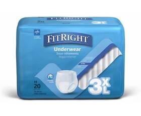 Fit800z Medline Fitright Adult Incontinence Underwear Heavy Absorbency 3x-large 75 Inch -9