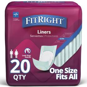 Fitliner300 Medline Fitright Plus Liners Heavy Absorbency 13 X 30 4 Packs Of 20