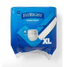 Fitpteb500a Medline Fitright Ultra Underwear Incontinence Pants Xl Blue Disposable 20 Ct Fitpteb500a Medline Fitright Ultra Underwear Incontinence Pants Xl Blue Disposable 20 Ct