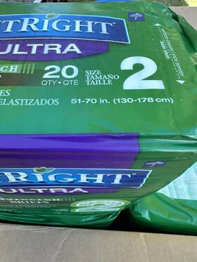 Frsu2 Medline Fitright Stretch Ultra Adult Briefs Large/xl/2xl 20 Count Pack Of 4