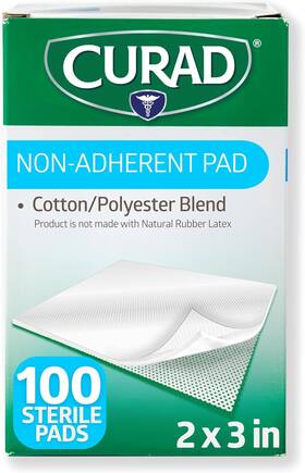 Non25700h Medline Industries Healthcare Curad Sterile Nonadherent Pad Soft Perforated Absorbent Cotton/polyester