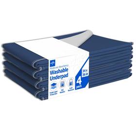 Mdtr1227073bz Medline Sofnit 300 Pack Of 4 Large Washable Blue Underpads 34 Inch X 36 For Use As