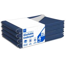 Mdtr1227073dz Medline Pack Of 4 Large Washable Blue Underpads Sofnit 300 34 Inch X 48 For Use As