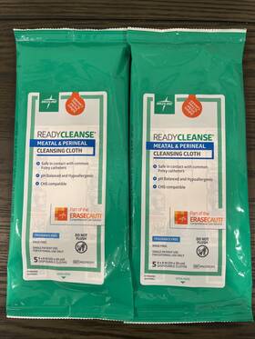 Msc095311 Medline Lot Of 2 Readycleanse Meatal And Perineal Cleansing Cloth