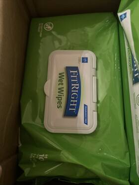 Msc263954h Medline Fitright Aloe Personal Cleansing Cloth 5 Packs- 100 Wipes Each 500 Total