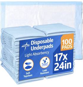 Msc281224 Medline Disposable Economy Grade Fluff-filled Underpad 17 Inch X 24 300ct