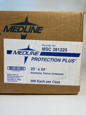 Msc281225 Medline 200 Count Disposable Inch Chucks Underpads 23 X 24 Msc 281225 New