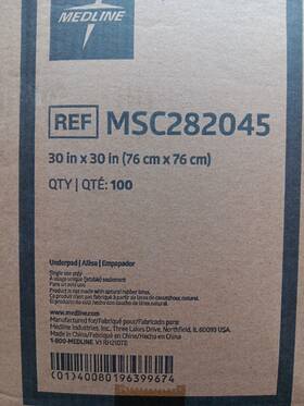 Msc282045 Medline Ultrasorbs Premium Underpads 30x30 - 100 Counts