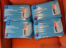 Medline Msc3003a Youth Pull-up Disposable Underwear L/xl Overnight 4 Packs 48 Ct Total