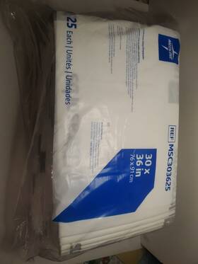 Msc303625 Medline Ultrasorbs Leakproof Disposable Bed Pads 30 X 36 Inches Pack Of 25