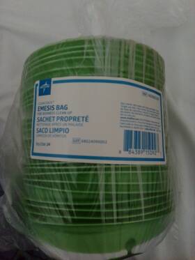 Non80329 Medline 24-pack Clean Sack Emesis Bags For Sickness Cleanup Green #1