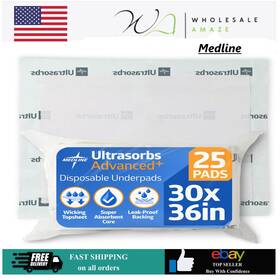 Pmfb0186984 Medline Ultrasorbs Drypads 30 Inch X 36 Super Absorbent Disposable Bed Pads 25