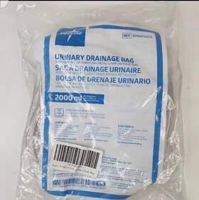 Uro52311 Medline Uro53211 2 Count Vented Urinary Drainage Bags 2000 Ml Anti-reflux Valve