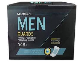 Medokare 860006814748 48 Pack Mens Incontinence Pads Grey