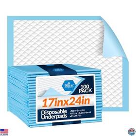 B06xs446gp Medpride Disposable Underpads 17 Inch X24 100-count Super Absorbent Incontinence Pads