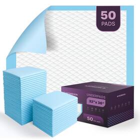 Mrpads-012025 Medreign Incontinence Bed Pads 32x36 50 Count Disposable Underpads Ultra Absorbent W