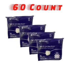 Members Mark 070010803304 Total Protector Adjustable Briefs Unisex Medium 60-pack