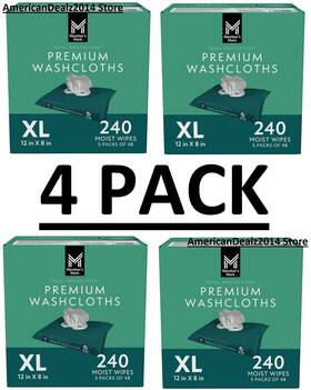 Members Mark 078742185385 4 Pack - Adult Washcloths 240 Ct. Total 960 Free Ship