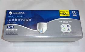Members Mark 078742185439 88 Pcs-members Total Protection Men Underwear Small/medium 28-40 Inch Waist