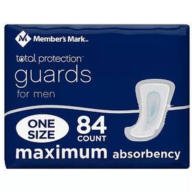 Members Mark 078742188423 Total Protection Guards For Men Maximum 84 Ct. Great Price