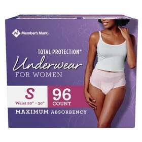 10006136 Members Mark Total Protection Incontinence Underwear For Women S