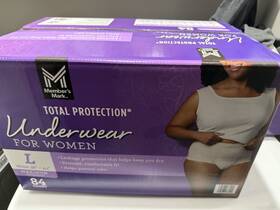 980311009 Members Mark Total Protection Incontinence Underwear For Women Large - 84 Ct