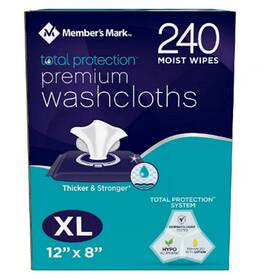 Smx-905 Members Mark Adult Washcloths 240 Ct. Free Shipping