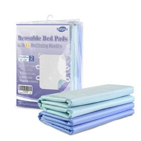 Mildplus 731235634967 Washable Bed Pads With 6 Sturdy Handles 34 Inch 36 Extra Large Reusable Underpad