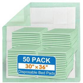Mildplus 731235824108 Disposable Bed Pads 30 Inch X36 50pcs Extra Large Underpads For Incont