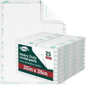 Mp-pro30x36 Mildplus Heavy Duty Underpads 30 Inch X36 25 -25 Counts White&green