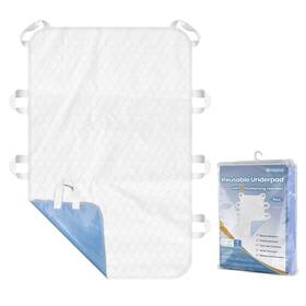 Mp-w-34x52-b1 Mildplus Washable Bed Pads With 8 Sturdy Handles 34 Inch 52 Extra Large Reu