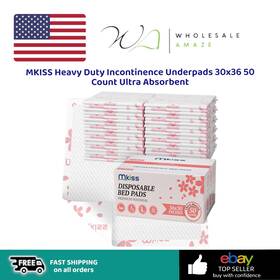 Mk36x30-p-50 Mkiss Heavy Duty Incontinence Underpads 30 Inch X 36 50 Count-ultra Absorbent Dis