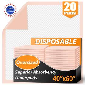 Mk40x60-20 Mkiss Oversized Bed Pads 40 X60 20 Count Heavy Duty Ultra Absorbent Chucks 6020